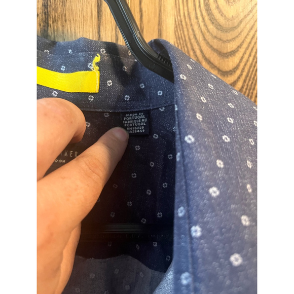 Men's Ted Baker Button-Down Shirt Size 5 Blue - Picture 5 of 9